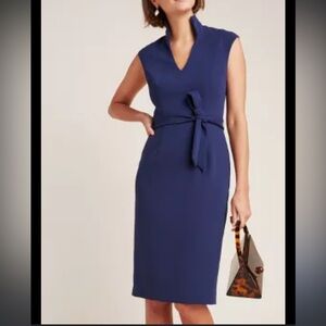 Anthropologie Black Halo Brittania Petite Sheath Dress NWT size 0P corpcore